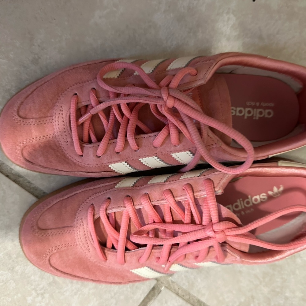 Adidas SPORTY and RICH Pink and Cream Trainers - Picture 2 of 4